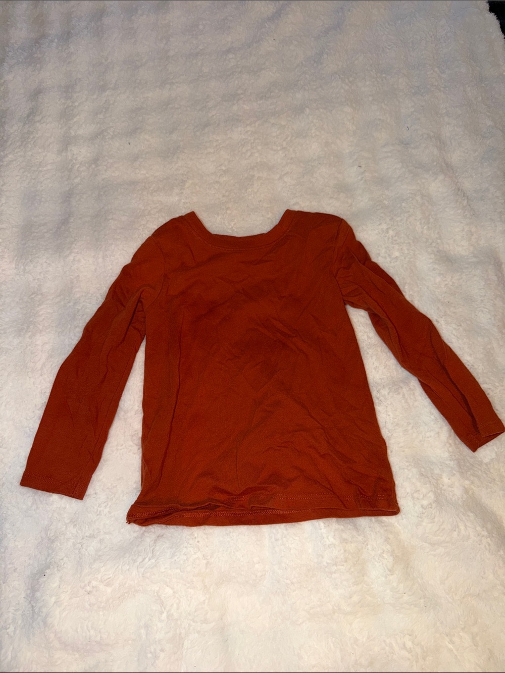 Cat & Jack Long Sleeve Tee in Rust Orange